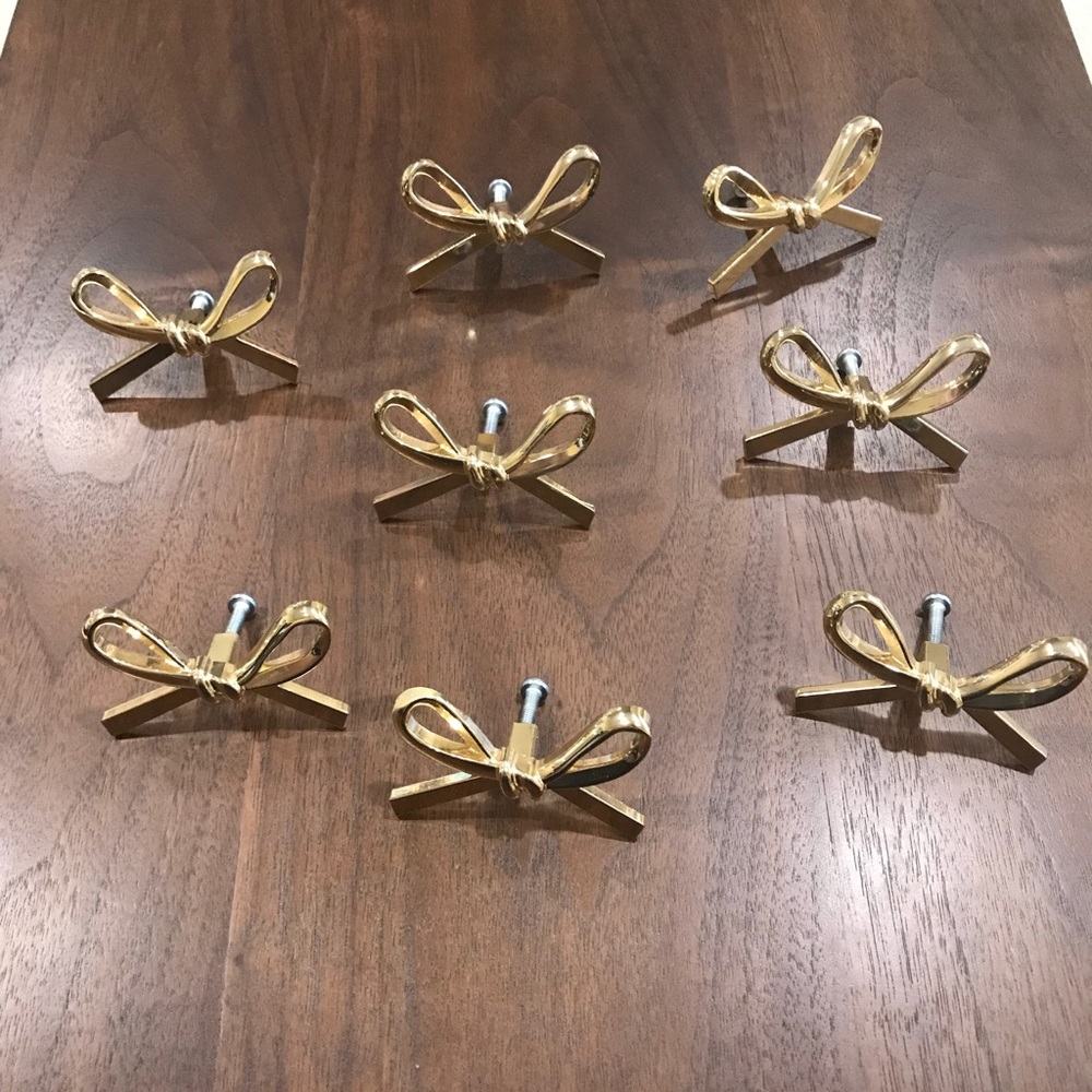 Crate and Kids Gold Bow Drawer Knobs (set of 8)